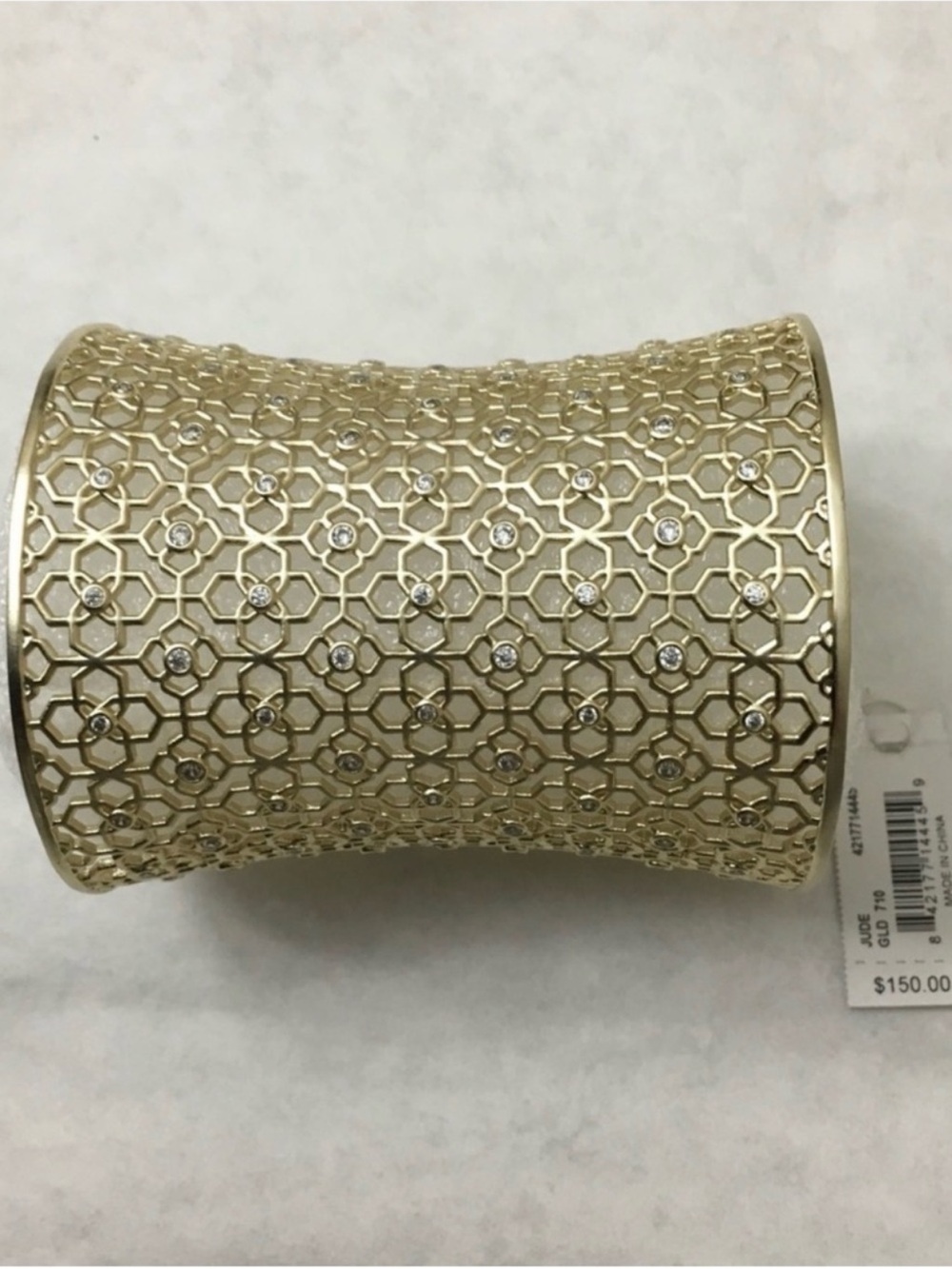 Kendra Scott Gold Filigree Open Cuff Bracelet with Crystal Details